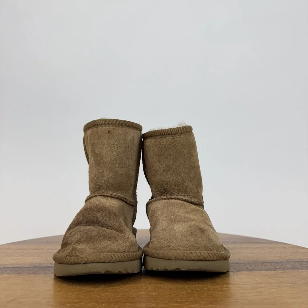 Little Kids Ugg Classic Tall II‎ Chestnut Brown Sheepskin Suede Boots Size 8 C